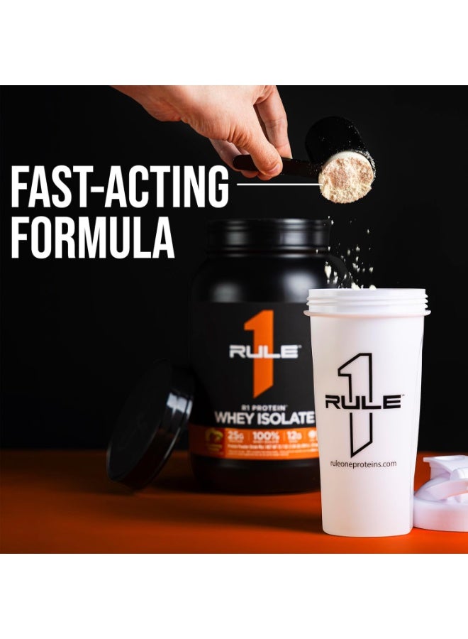 Rule1 Whey Protein Isolate Powder, Strawberries & Cream, 1.9 lb, 25g Protein per Serving, Low Carb & Low Fat, Fast-Digesting Protein - Image 5